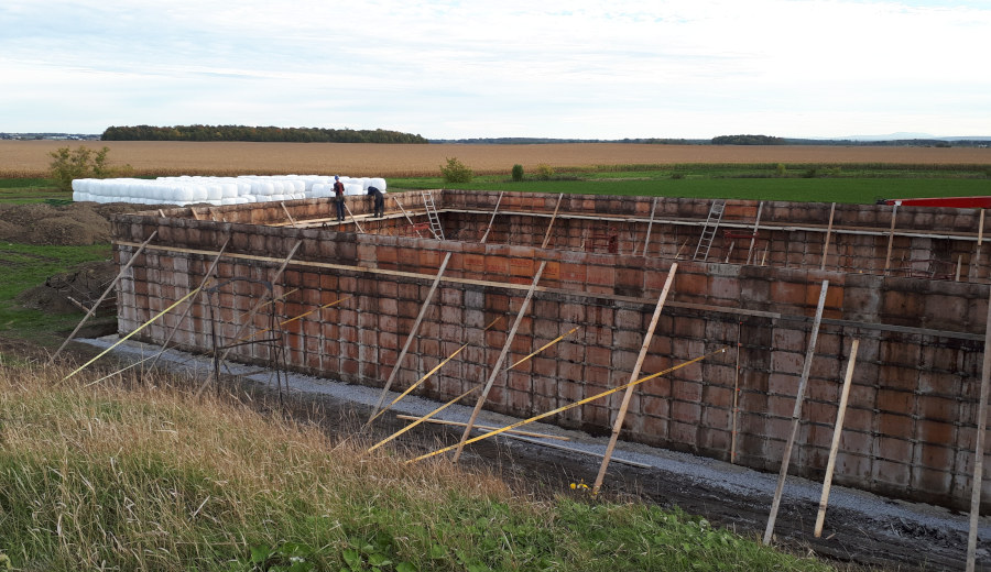 Fondation pour batiment agricole